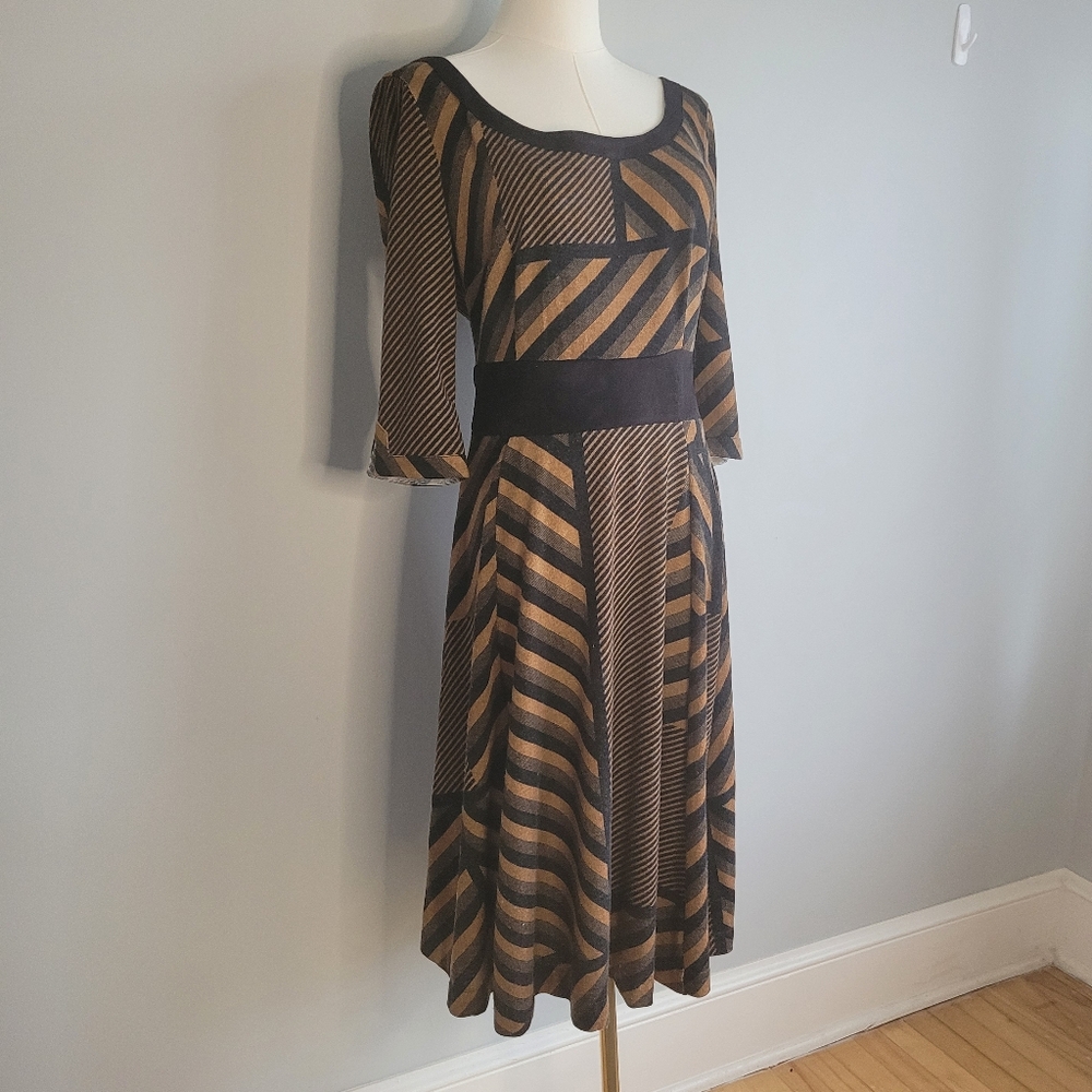 Hazel MODCLOTH Fit and Flare Knit Dress Size L - Picture 1 of 7